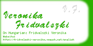 veronika fridvalszki business card